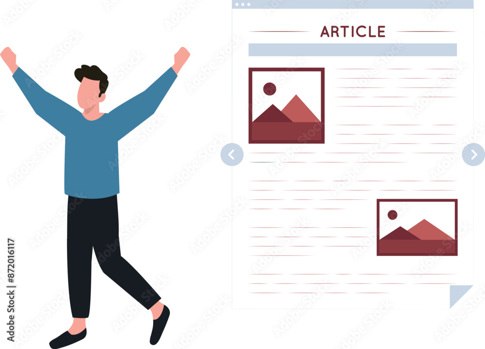 The boy's article has been published. The boy's article has been published.