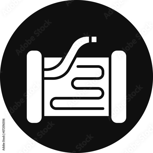 Evaporator Glyph Black Circle Icon
