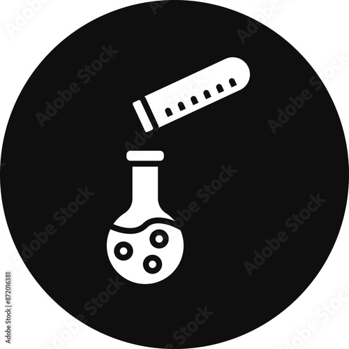 Acquisition Glyph Black Circle Icon