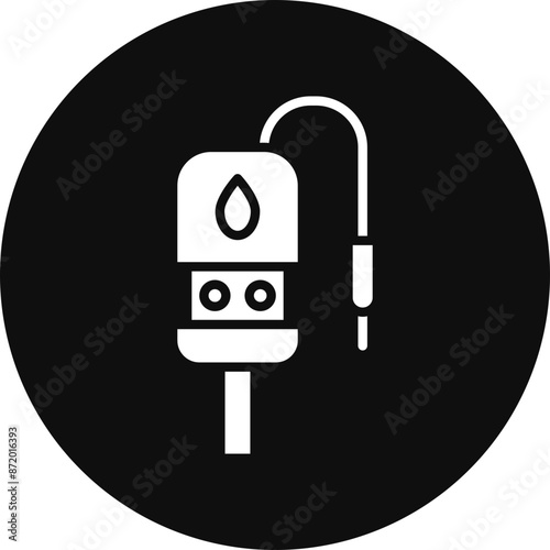 Ph Meter Glyph Black Circle Icon