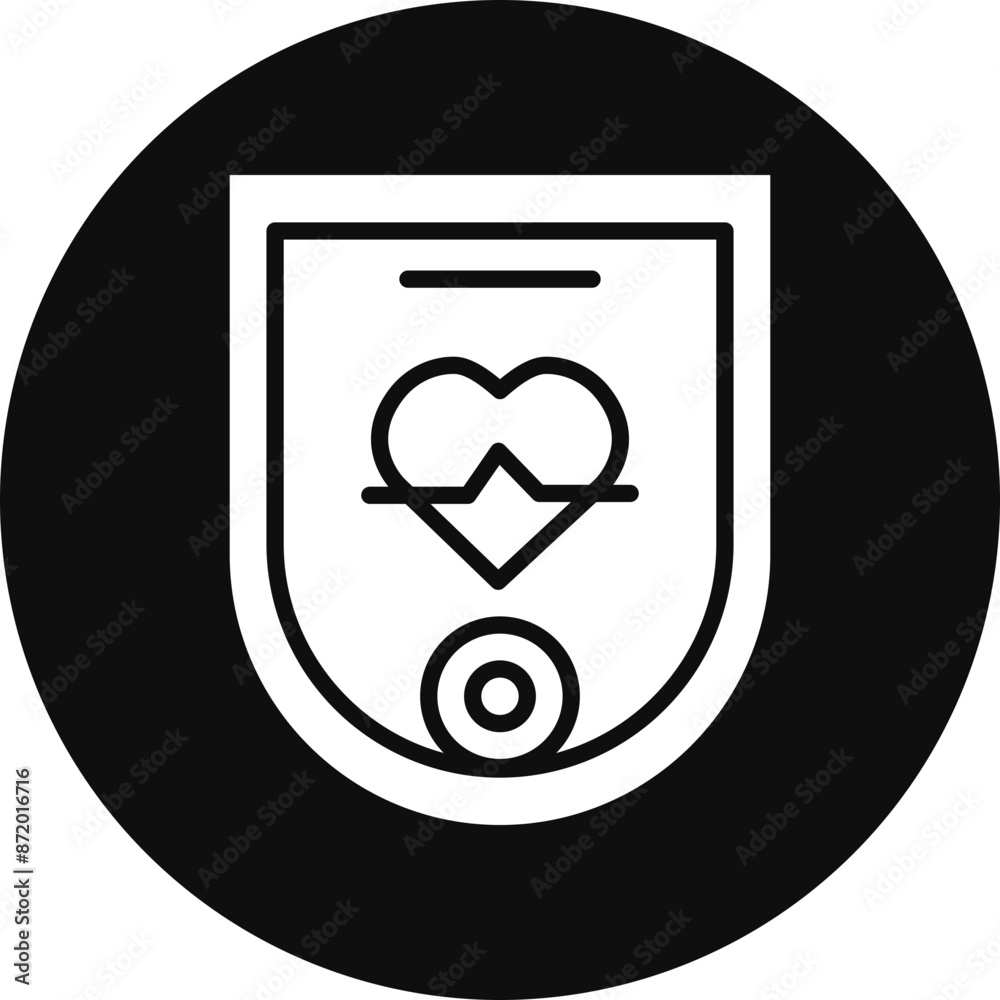 Pulse Oximeter Vector Glyph Black Circle Icon Pulse Oximeter Vector Glyph Black Circle Icon
