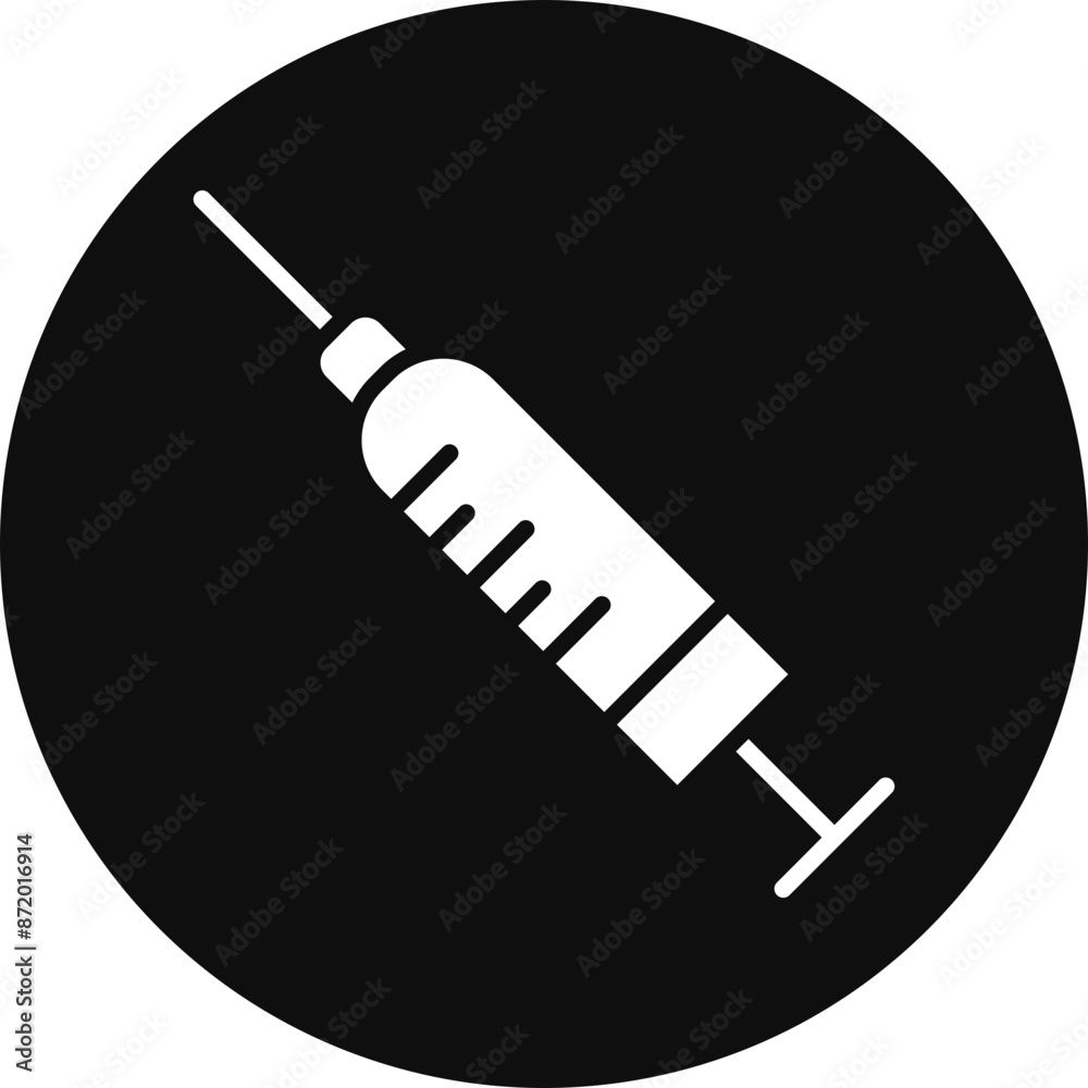 Injection Vector Glyph Black Circle Icon Injection Vector Glyph Black Circle Icon