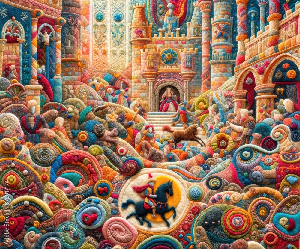 Fabric Castle Fantasy Scene Fabric Castle Fantasy Scene