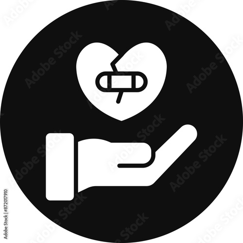 Forgiveness Vector Glyph Black Circle Icon