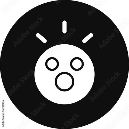 Awe Vector Glyph Black Circle Icon