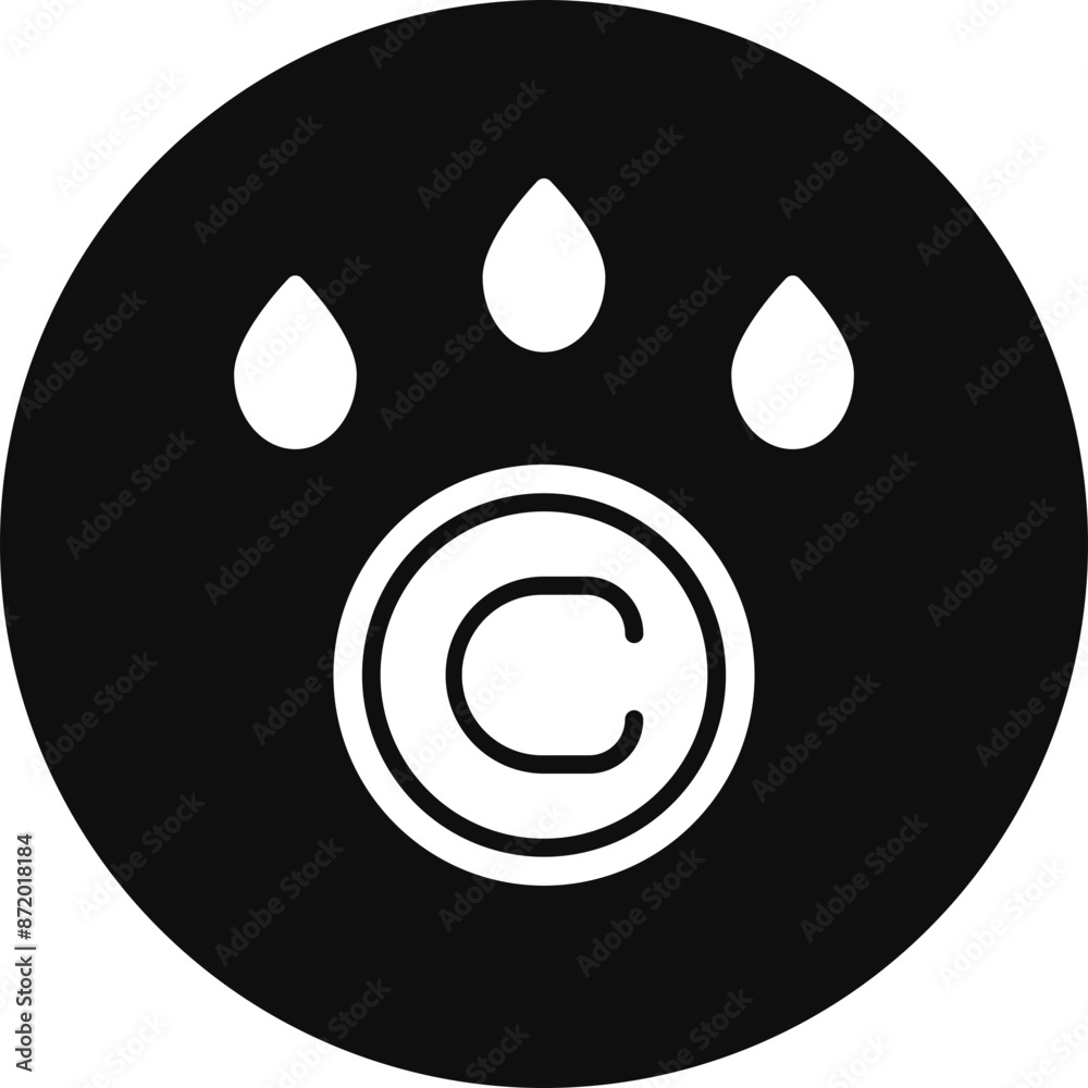 Fototapeta premium Vitamins Vector Glyph Black Circle Icon