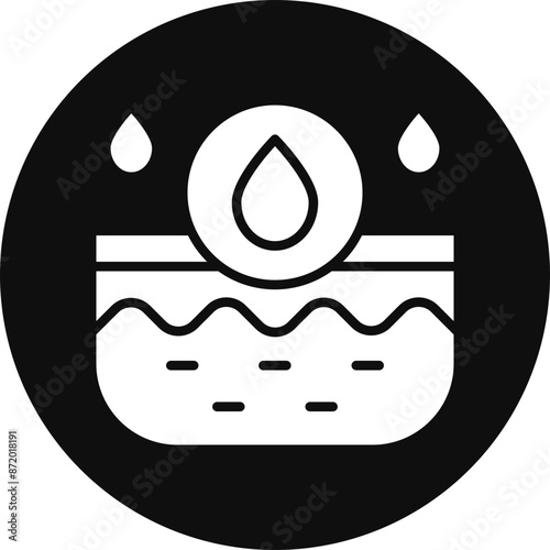 Oil Skin Vector Glyph Black Circle Icon