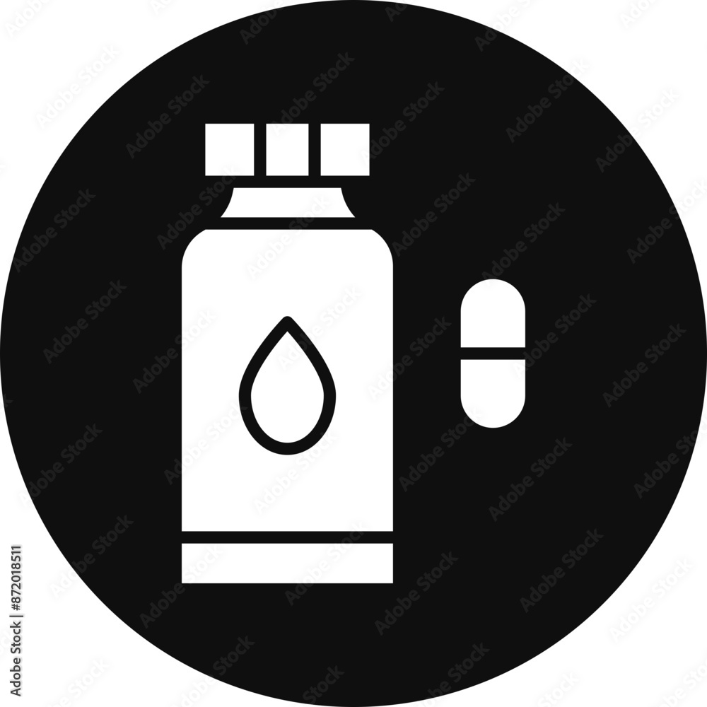 Suplement Vector Glyph Black Circle Icon Suplement Vector Glyph Black Circle Icon