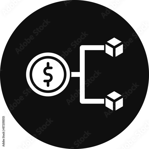Derivative Vector Glyph Black Circle Icon