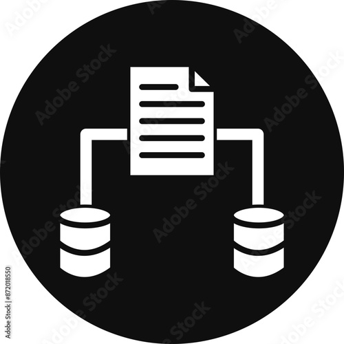 Redundancy Vector Glyph Black Circle Icon