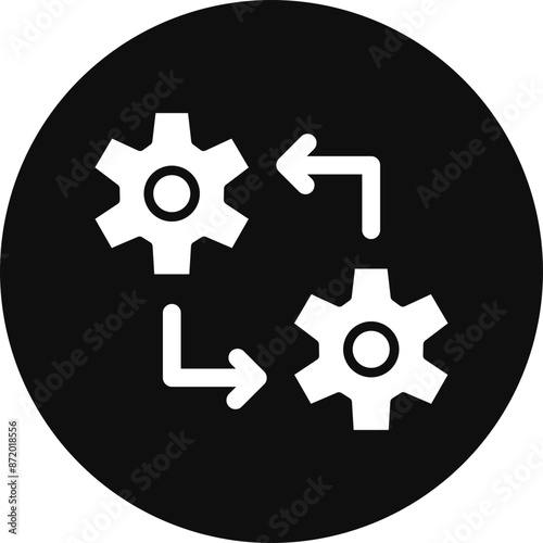 Integration Vector Glyph Black Circle Icon