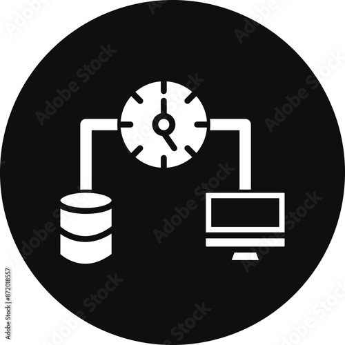 Latency Vector Glyph Black Circle Icon