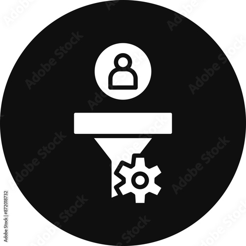 Conversion Vector Glyph Black Circle Icon