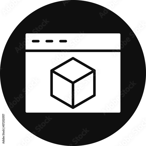 Editing Glyph Black Circle Icon