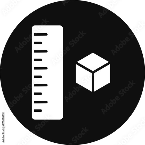 Measuring Glyph Black Circle Icon