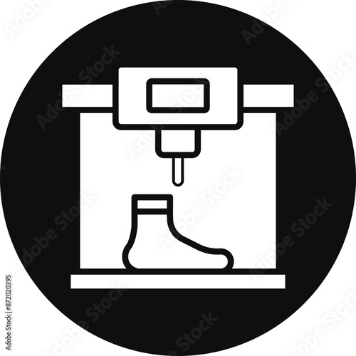 Manufacturing Prosthetic Glyph Black Circle Icon