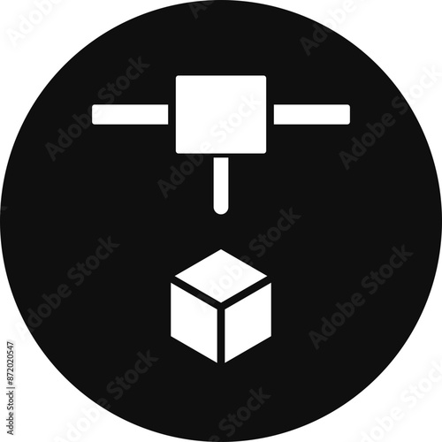 Fixation Glyph Black Circle Icon
