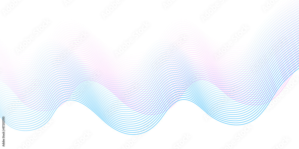 White wave curve lines banner background design. Abstract soft wave lines dynamic flowing blue light isolated background. Vector Illustration of the gray pattern of lines. stripes on white.
White wave curve lines banner background design. Abstract soft wave lines dynamic flowing blue light isolated background. Vector Illustration of the gray pattern of lines. stripes on white.