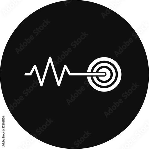 Magnitude Glyph Black Circle Icon