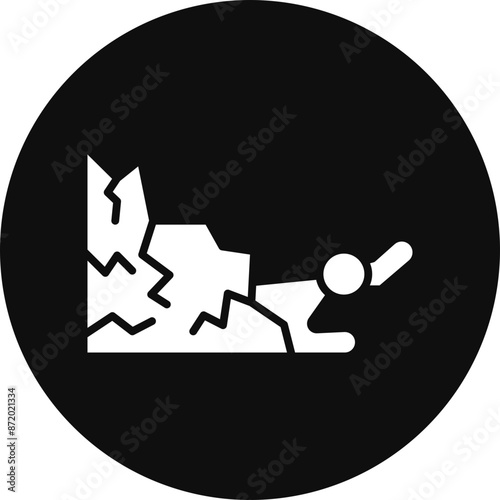Victim Glyph Black Circle Icon