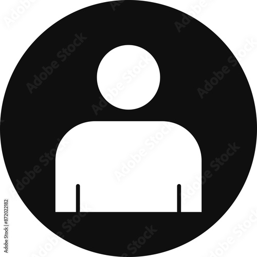 Male Glyph Black Circle Icon