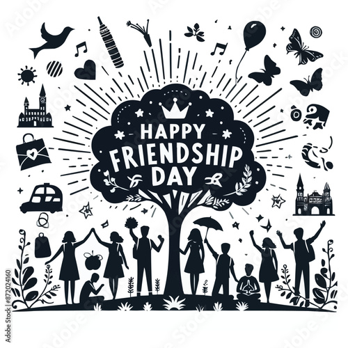 Happy Friendship Day Vector illustration art