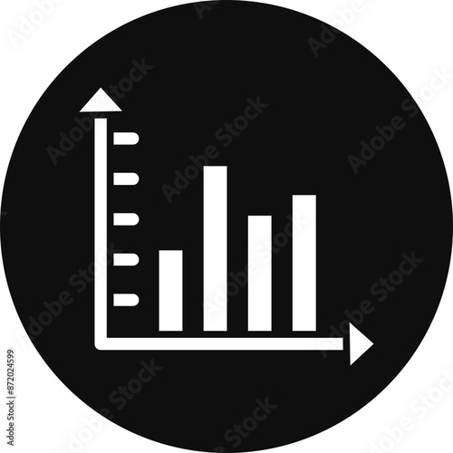 Fluctuate Glyph Black Circle Icon