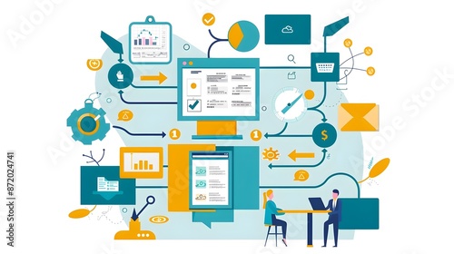 Illustrated Tax Return Process Flowchart for Financial Management and Accounting Purposes