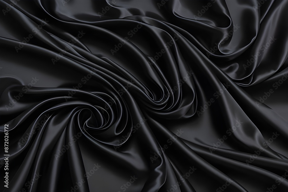 Fototapeta premium Black Silk, Generative AI