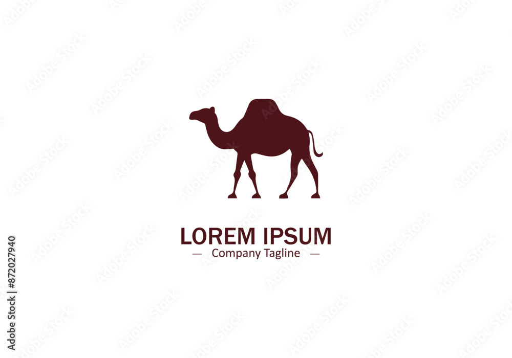 Camel logo, camel animal icon, arabian camel vector isolated on white background Camel logo, camel animal icon, arabian camel vector isolated on white background