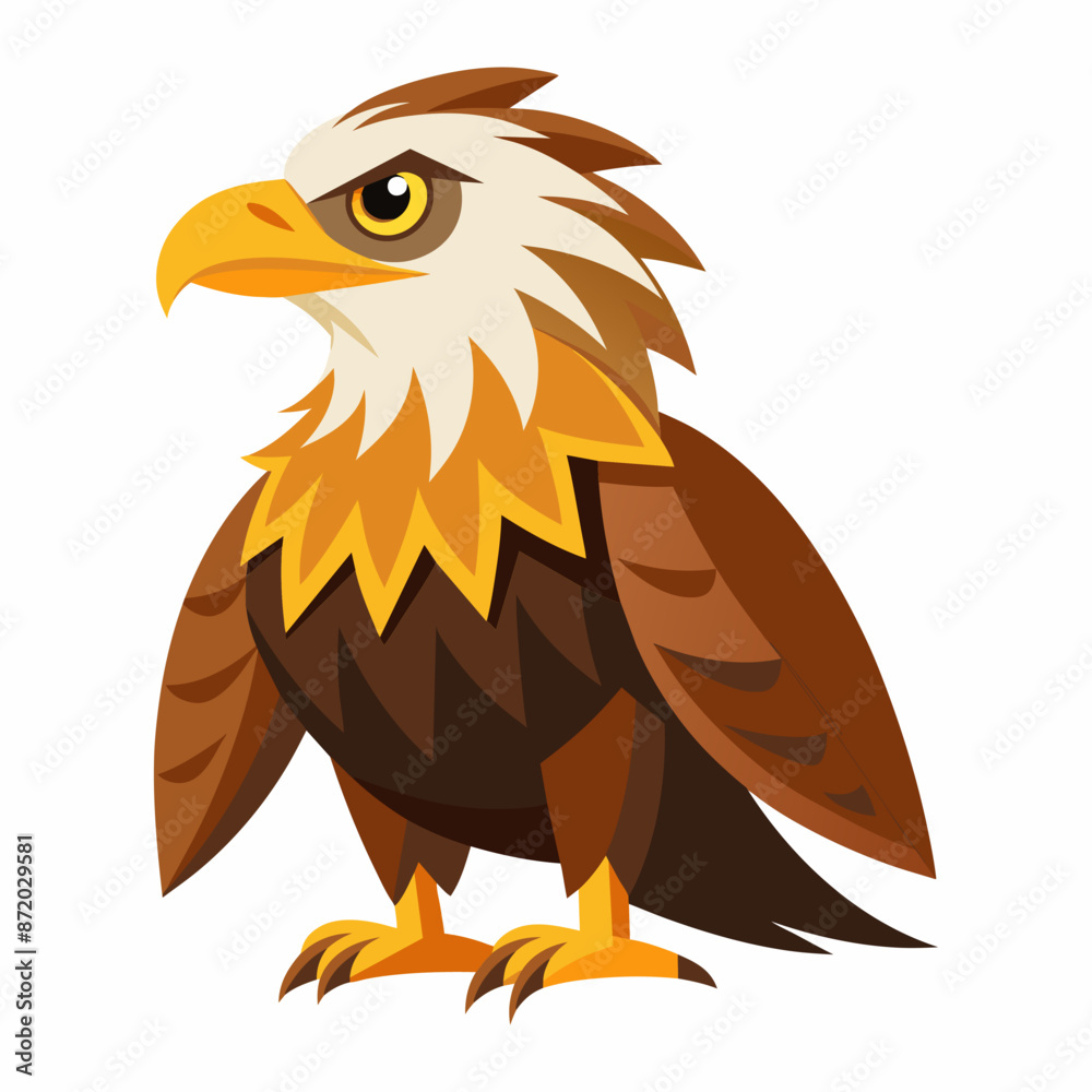 Obraz premium Eagle bird isolated flat vector illustration