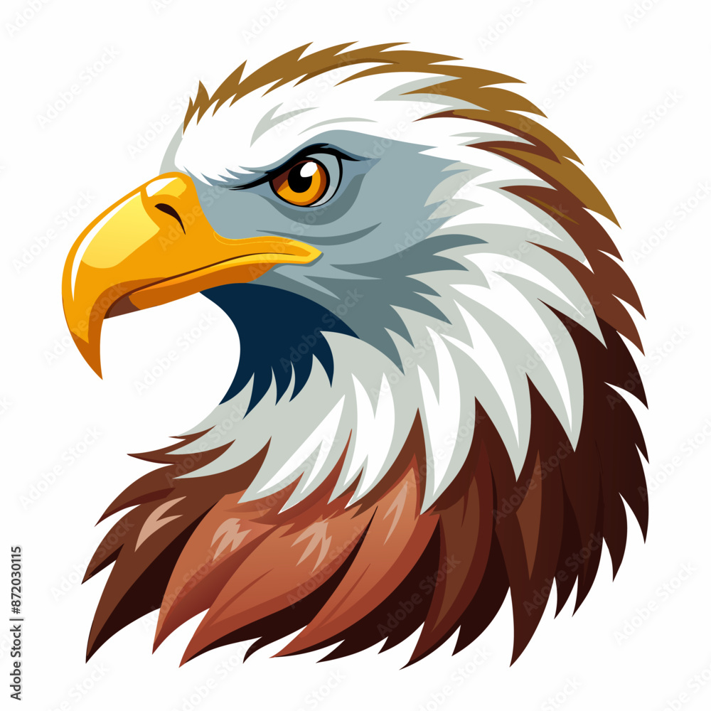 Fototapeta premium Eagle bird isolated flat vector illustration