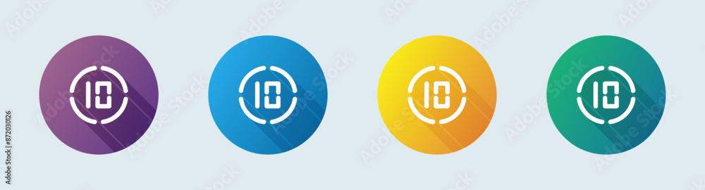 Duration line icon in flat design style. Countdown signs vector illustration. Duration line icon in flat design style. Countdown signs vector illustration.
