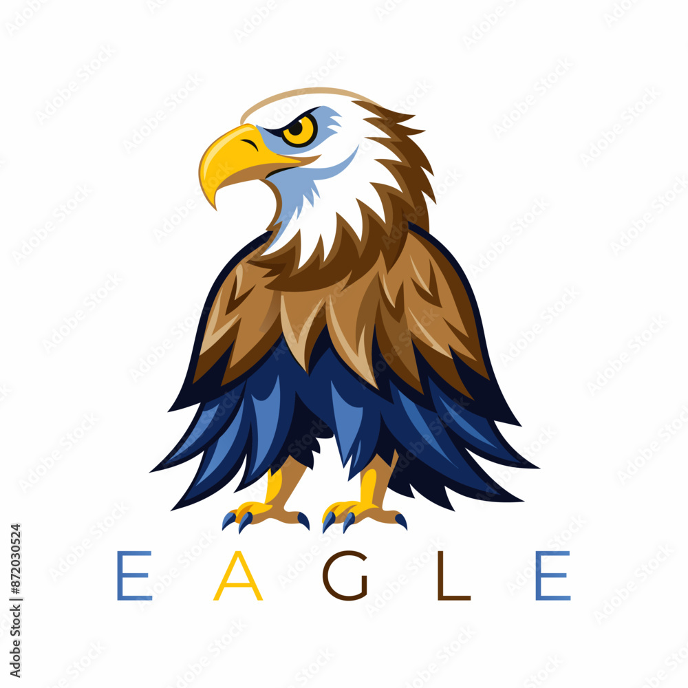 Eagle bird isolated flat vector illustration Eagle bird isolated flat vector illustration