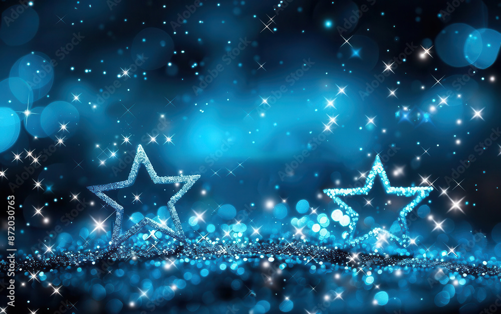 The glowing radiance of the stars casts a dreamy atmosphere over the mystical backdrop The glowing radiance of the stars casts a dreamy atmosphere over the mystical backdrop