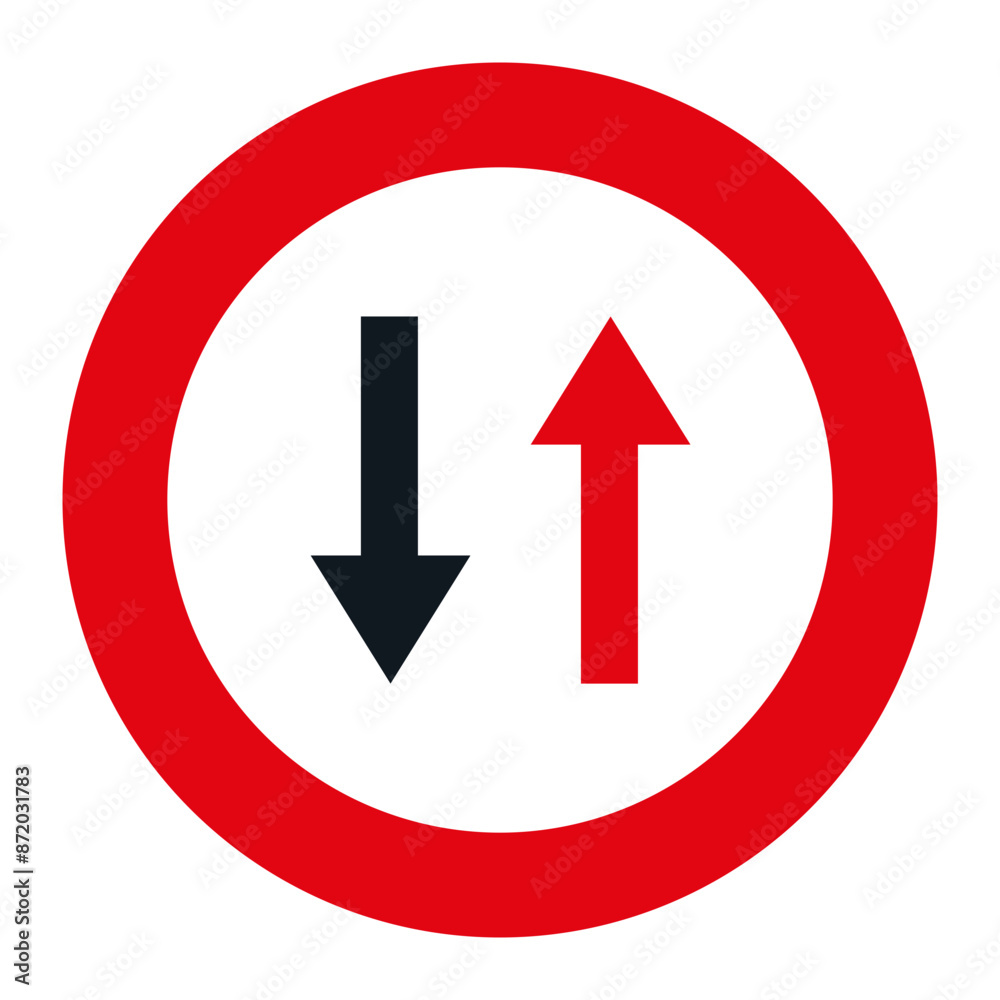 PRIORITY SIGNAL, R-5 - Priority for oncoming vehicles - SVG PRIORITY SIGNAL, R-5 - Priority for oncoming vehicles - SVG