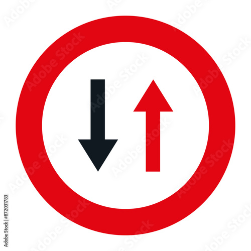 Free Download PRIORITY SIGNAL, R-5 - Priority for oncoming vehicles - SVG - GFXLoad