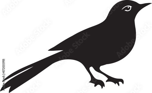 Bird silhouette vector art illustration