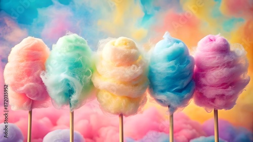 Colorful cotton candy sugar background
