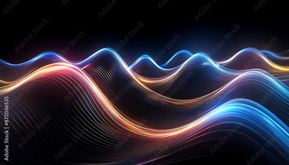 Abstact waves line holographic, background, Abstact waves line holographic, background,
