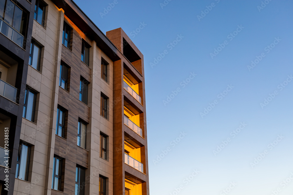 Golden Hour on a Modern Apartment Building Golden Hour on a Modern Apartment Building