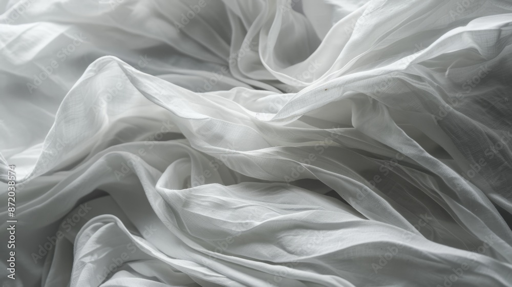 Obraz premium White Draped Fabric Texture.