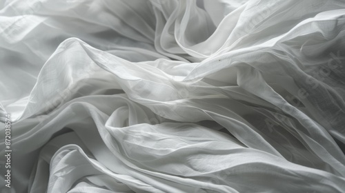 White Draped Fabric Texture.