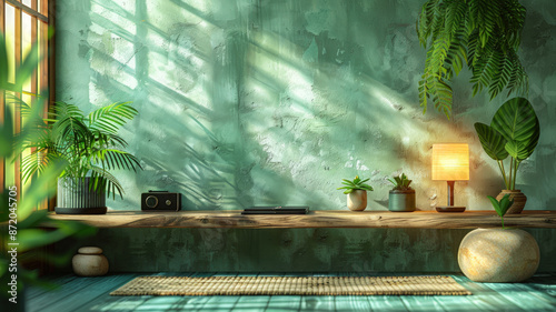 Tranquil Home Office Design - Greenery and Natural Light for Mindful Work