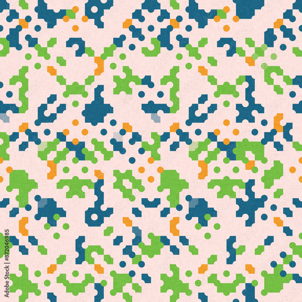 Simple glitch geometric seamless abstract pattern with playful woven summer color. Bright whimsical gender neutral bold irregular shape textile Cotton effect background. Simple glitch geometric seamless abstract pattern with playful woven summer color. Bright whimsical gender neutral bold irregular shape textile Cotton effect background.