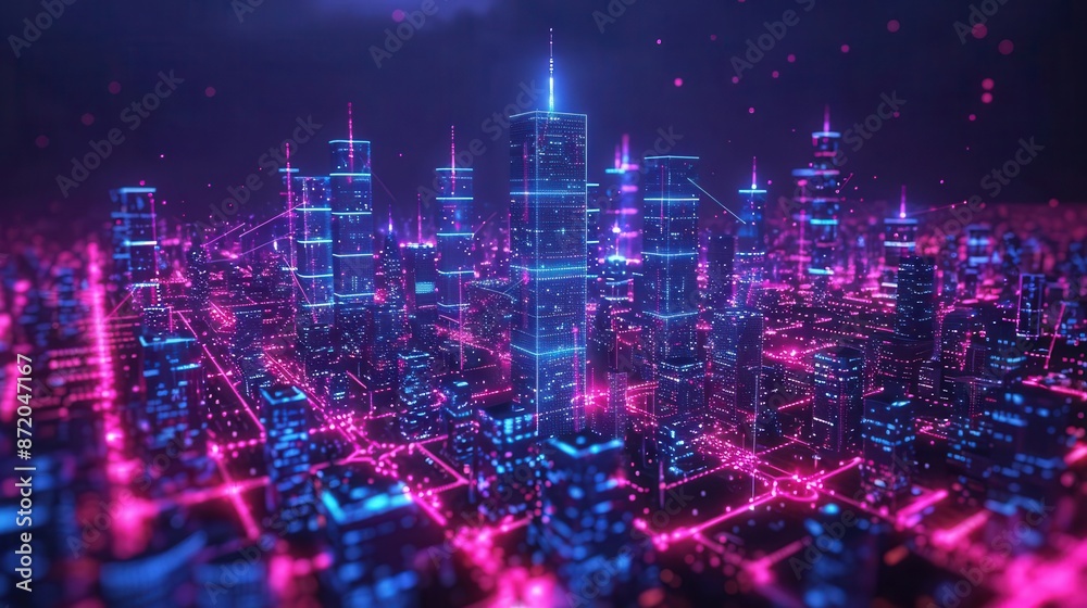 Ultra-fast 5G network hub with sleek towers emitting high-speed internet signals Ultra-fast 5G network hub with sleek towers emitting high-speed internet signals