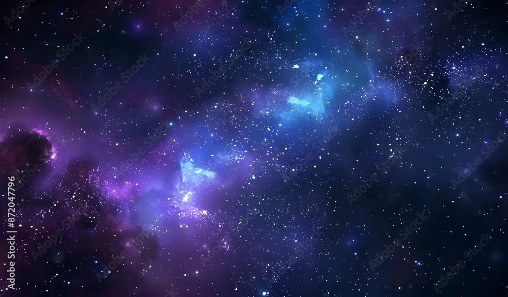 Fototapeta premium Starry sky, purple blue and dark background, galaxy background, universe background, starry night, deep space background, night sky background, galaxy background, stars in the sky,cosmic background.