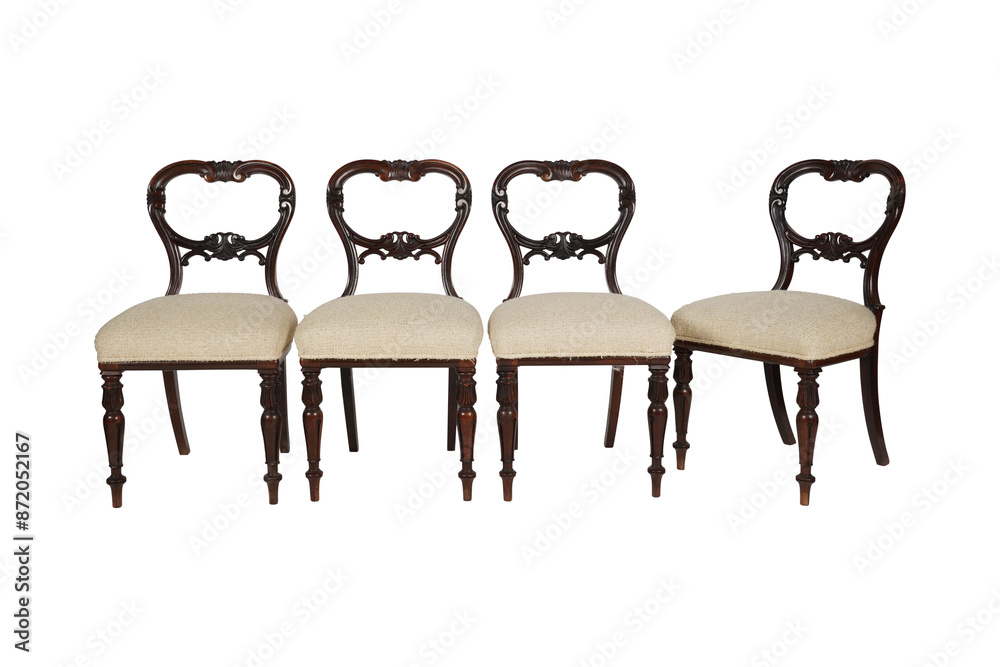 antique furniture isolated on white , A Set Of 6 Original Condition Antique William IV Mahogany Dining Chairs, C: 1830 The Top And Lower Carved Rails Enclosed By antique furniture isolated on white , A Set Of 6 Original Condition Antique William IV Mahogany Dining Chairs, C: 1830 The Top And Lower Carved Rails Enclosed By