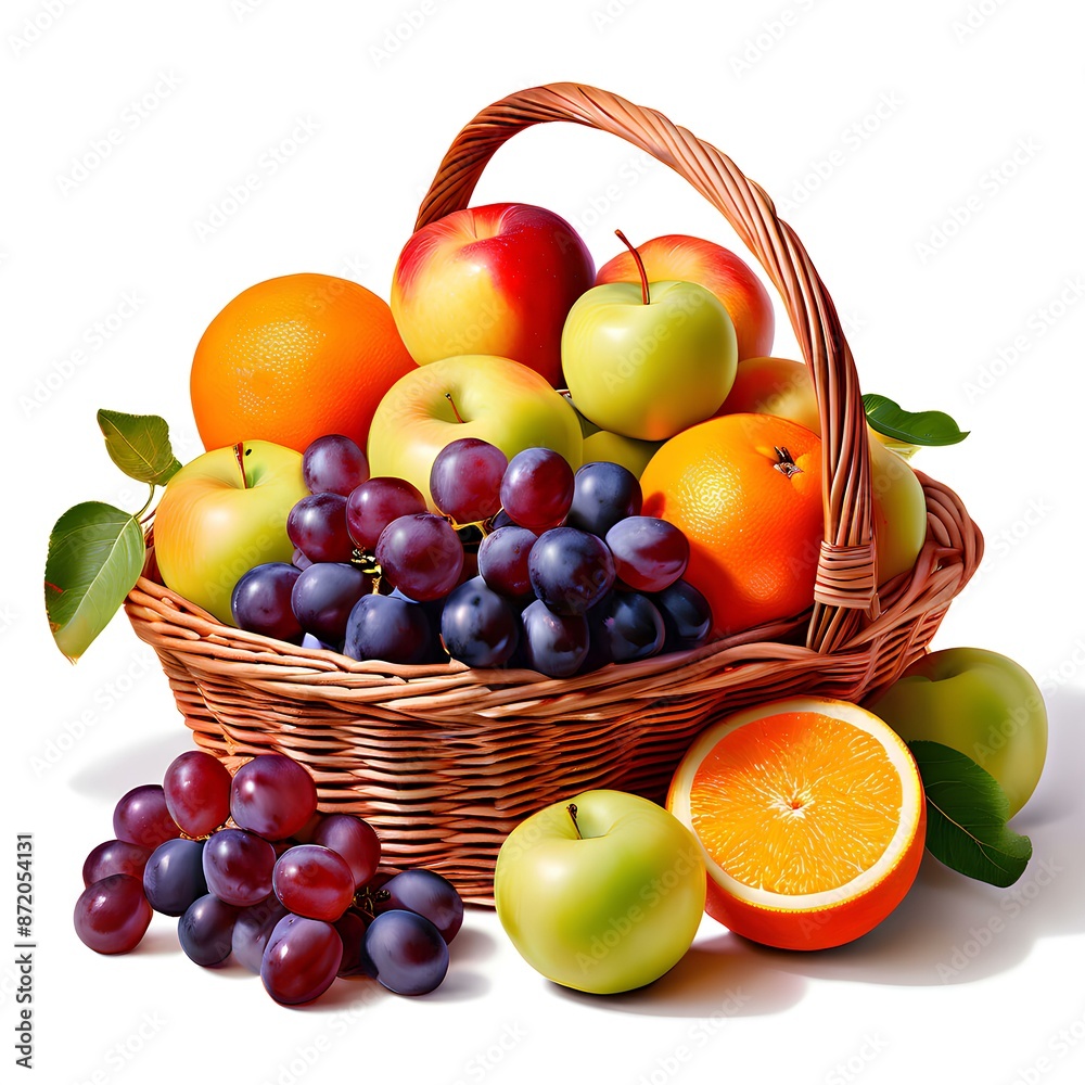 basket of fruits / Fresh summer fruits in the basket/ agriculture and healthy food concept basket of fruits / Fresh summer fruits in the basket/ agriculture and healthy food concept