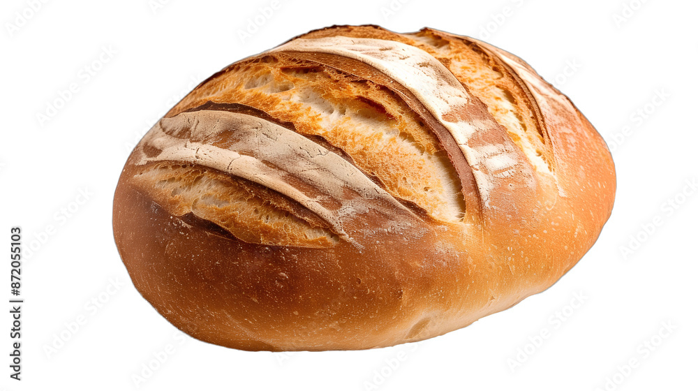 artisan bread with rustic crust, isolated artisan bread with rustic crust, isolated